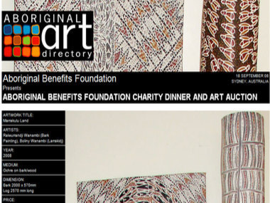 Aboriginal Benefits Foundation Charity Dinner and ART Auction, Sydney Australia